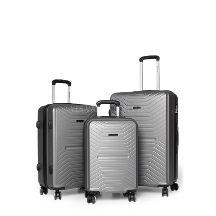 Набір валіз Франція (L M S-3шт) сірий/Worldline 625, фото 1