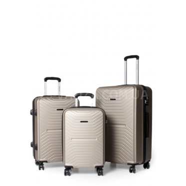 Набір валіз Франція (L M S-3шт) шампань/Worldline 625