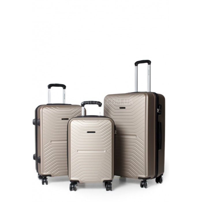 Набор чемоданов Франция (L M S-3шт) шампань/Worldline 625, фото 1