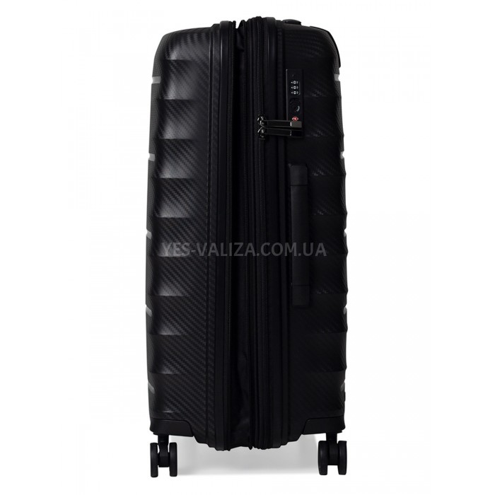 Набір валіз Франція (L M S-3шт) поліпропілен чорний/Airtex 242, фото 8