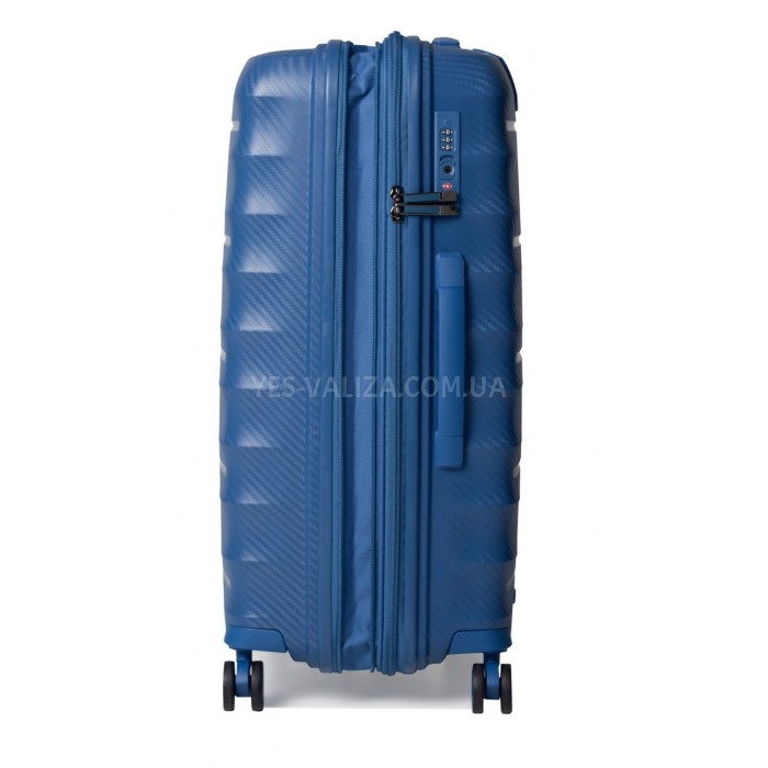 Набір валіз Франція (L M S-3шт) поліпропілен синій/Airtex 242, фото 5