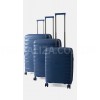 Набір валіз Франція (L M S-3шт) поліпропілен синій/Airtex 242, фото 14