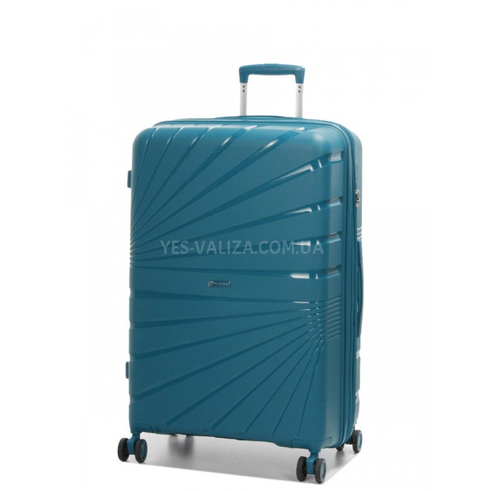 Чемодан большой полипропилен зелёный 75х48х31+5/108л/4.3кгWorldline287, фото 2