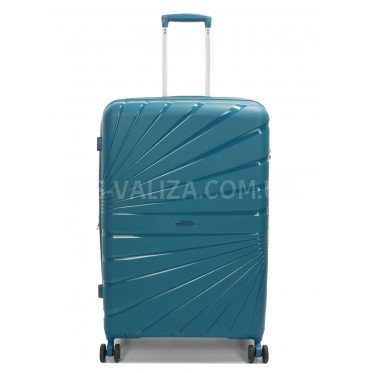 Валіза велика поліпропілен зелена 75х48х31+5/108л/4.3кг/Worldline 287