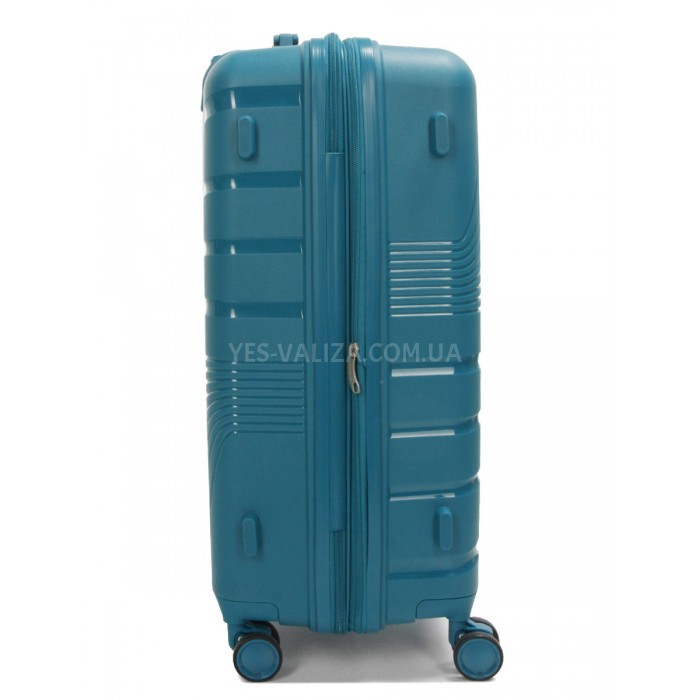 Чемодан средний М полипропилен зелён 65х43х27+5/72л/3.5кг/Worldline287, фото 5