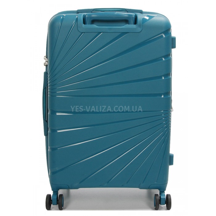 Валіза середня М поліпропілен зелена 65х43х27+5/72л/3.5кг/Worldline287, фото 3