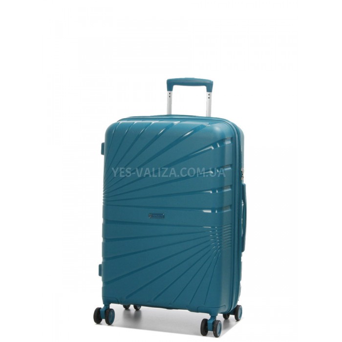 Валіза середня М поліпропілен зелена 65х43х27+5/72л/3.5кг/Worldline287, фото 2