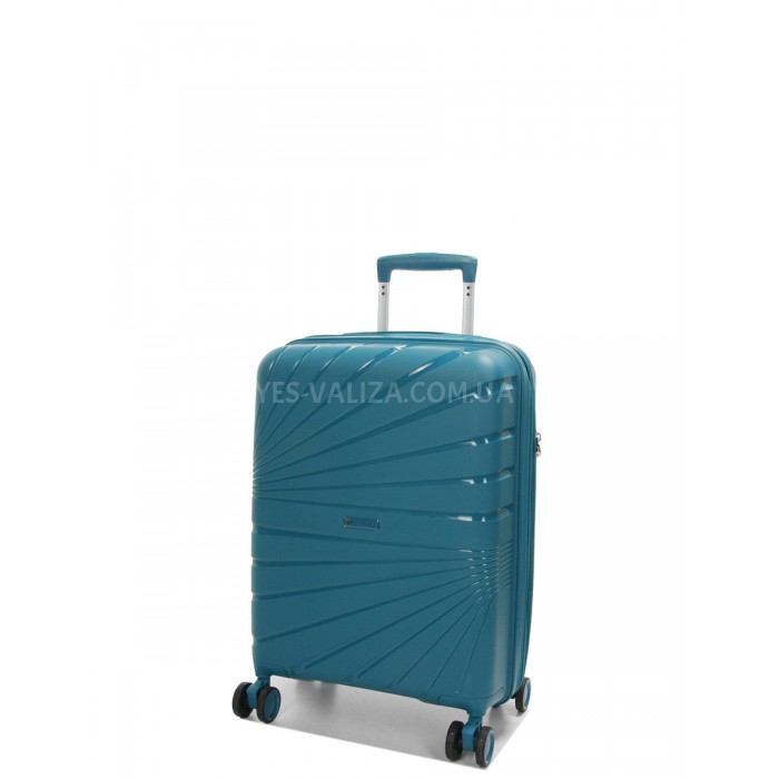 Валіза мала S поліпропілен зелена 55х38х24+5см/47л/2.8кг/Worldline 287, фото 2