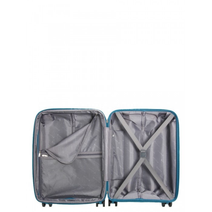 Чемодан малый S полипропилен зелёный 55х38х24+5/47л/2.8кг/Worldline287, фото 8