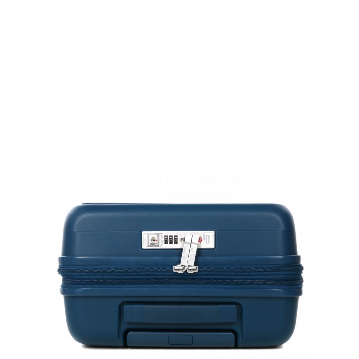 Валіза мала S поліпропілен синя 55х37х21(+5)см/46л/3.7кг/Airtex 642, фото 6