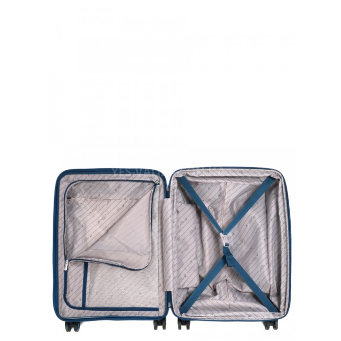 Чемодан малый S полипропилен синий 55х37х21(+5)см/46л/3.7кг/Airtex 642, фото 9