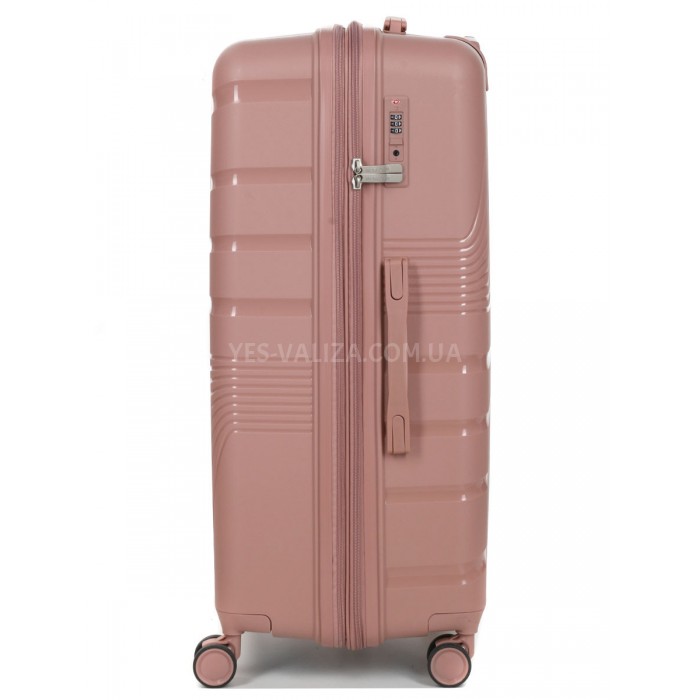 Валіза велика L поліпропілен пудра 75х48х31+5/108л/4.3кг/Worldline 287, фото 4