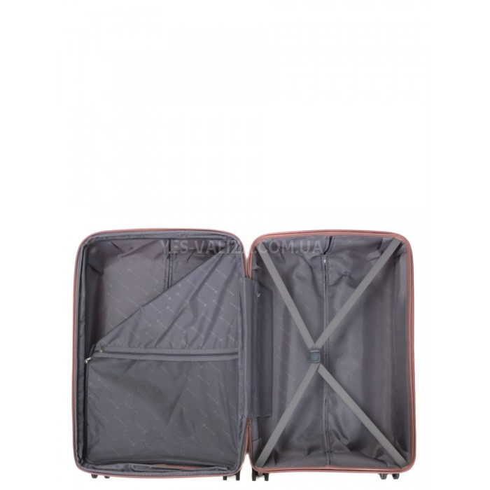 Валіза велика L поліпропілен пудра 75х48х31+5/108л/4.3кг/Worldline 287, фото 9