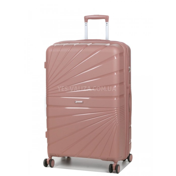 Чемодан большой L полипропилен пудра 75х48х31+5/108л/4.3кгWorldline287, фото 2