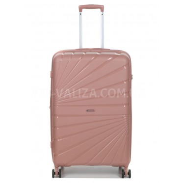 Валіза велика L поліпропілен пудра 75х48х31+5/108л/4.3кг/Worldline 287