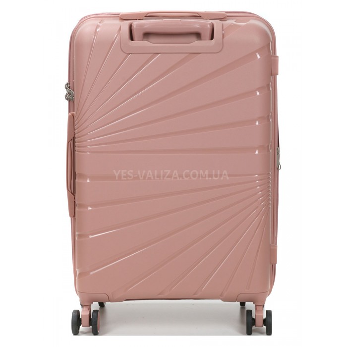 Валіза середня М поліпропілен пудра 65х43х27+5/72л/3.5кг/Worldline 287, фото 3