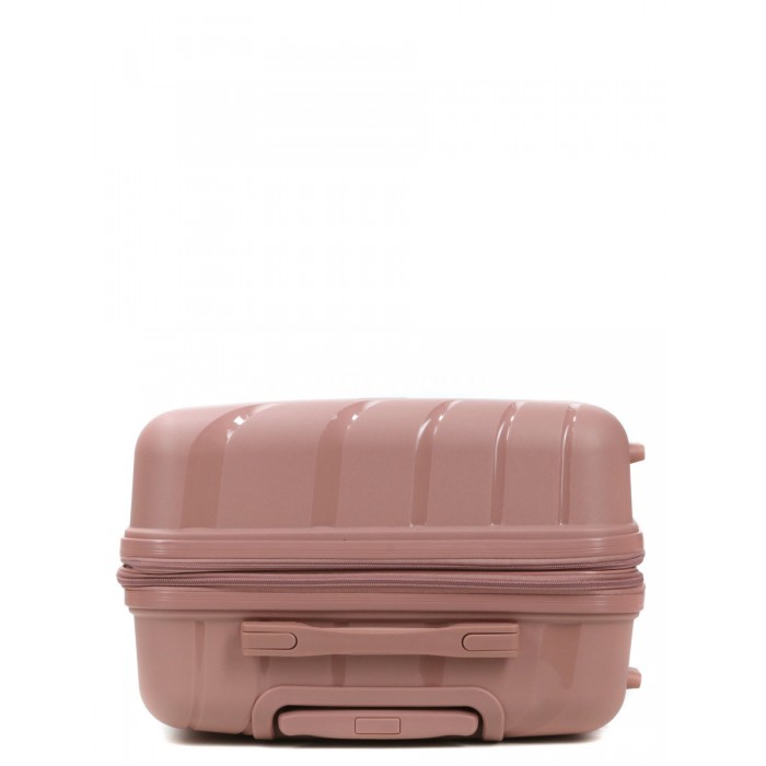 Валіза середня М поліпропілен пудра 65х43х27+5/72л/3.5кг/Worldline 287, фото 6