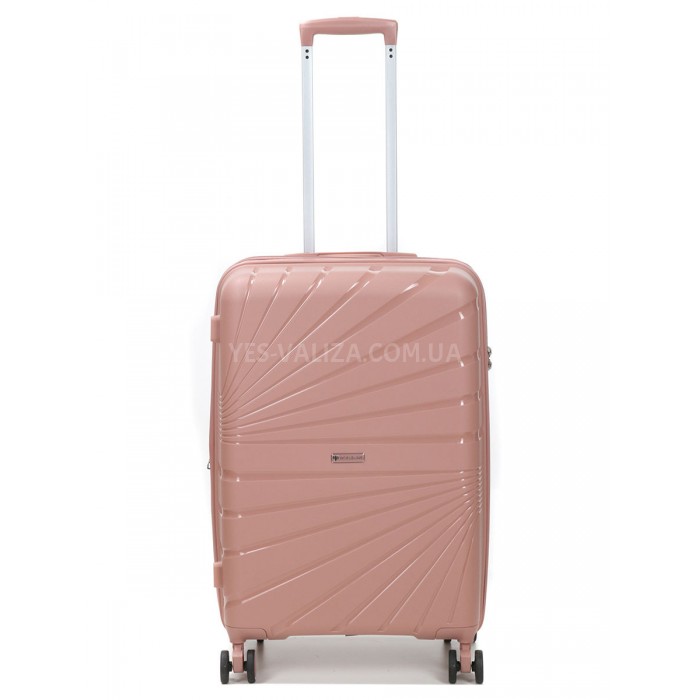 Чемодан средний М полипропилен пудра 65х43х27+5/72л/3.5кг/Worldline287, фото 1