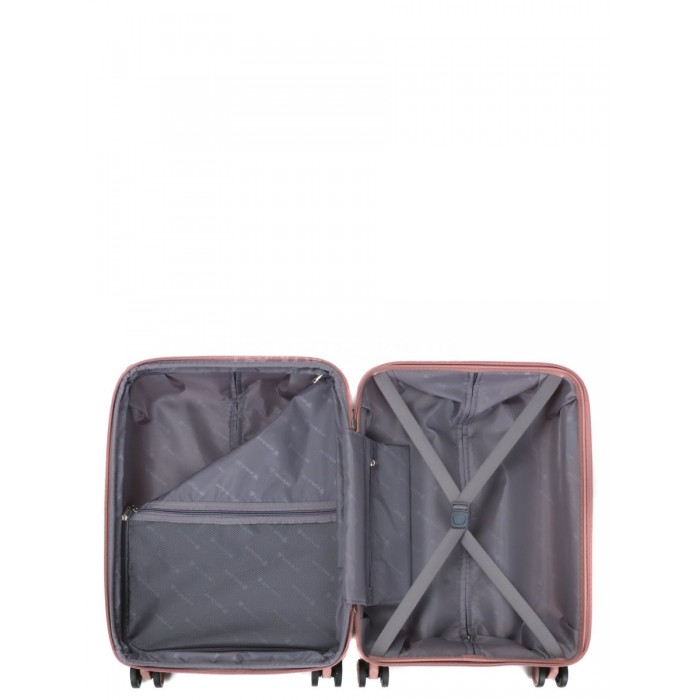 Валіза мала S поліпропілен пудра 55х38х24+5см/47л/2.8кг/Worldline 287, фото 9