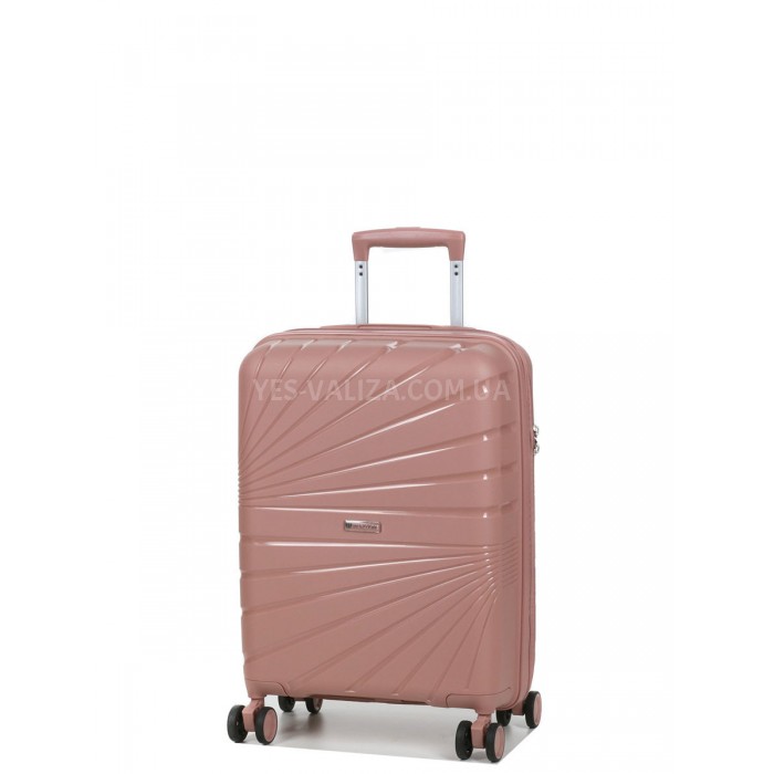 Валіза мала S поліпропілен пудра 55х38х24+5см/47л/2.8кг/Worldline 287, фото 2