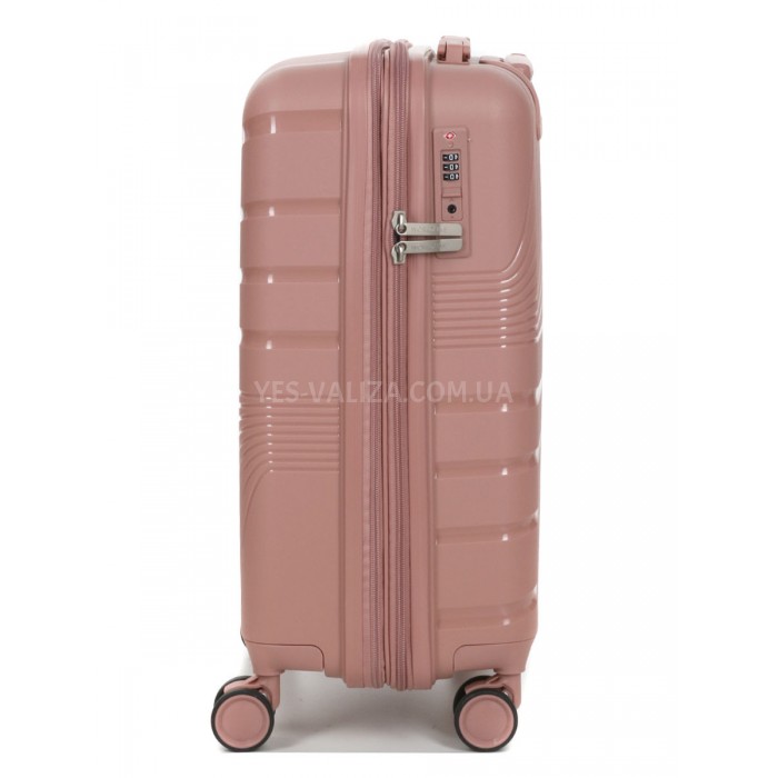 Валіза мала S поліпропілен пудра 55х38х24+5см/47л/2.8кг/Worldline 287, фото 4