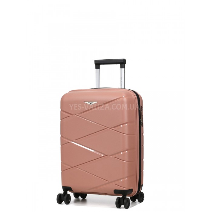 Валіза мала S поліпропілен пудра 55х38х24(+5)см/49л/3кг/Worldline 289, фото 2