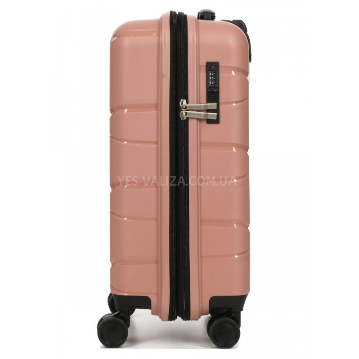 Валіза мала S поліпропілен пудра 55х38х24(+5)см/49л/3кг/Worldline 289, фото 4