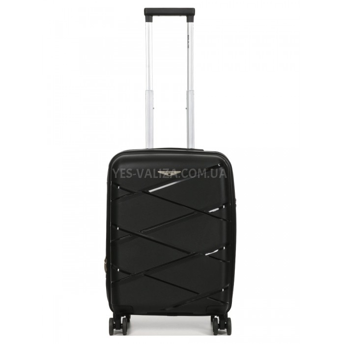 Валіза мала S поліпропілен чорна 55х38х24(+5)см/49л/3кг/Worldline 289, фото 1