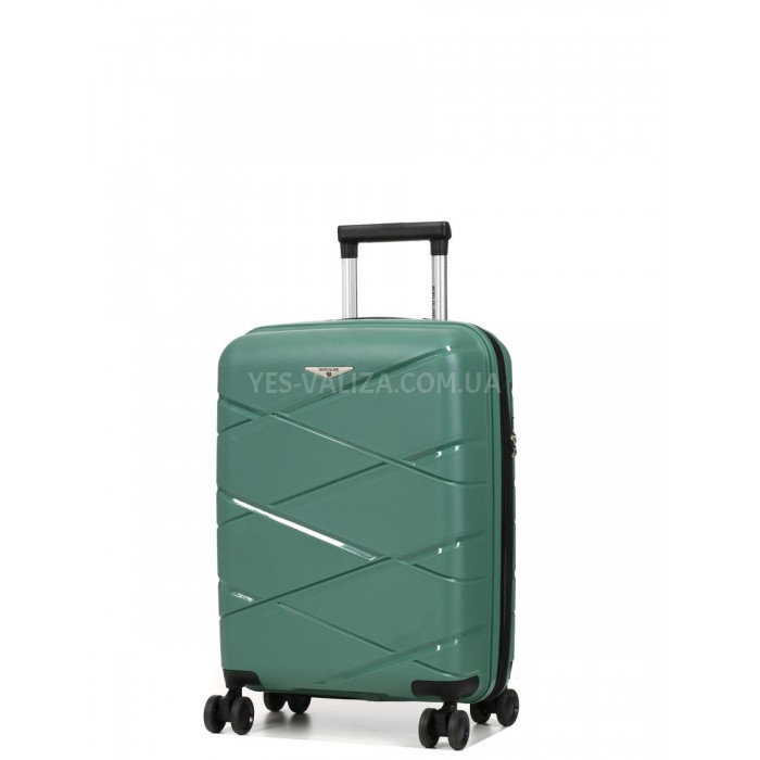 Валіза мала S поліпропілен зелена 55х38х24(+5)см/49л/3кг/Worldline 289, фото 2
