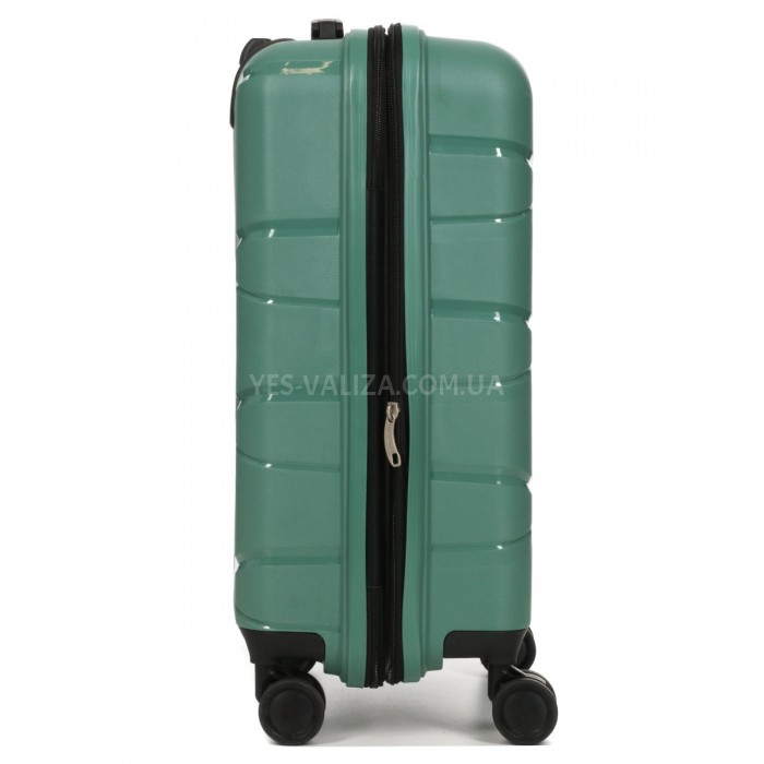 Чемодан малый S полипропилен зелёный 55х38х24+5см/49л/3к/Worldline 289, фото 5