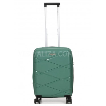 Чемодан малый S полипропилен зелёный 55х38х24+5см/49л/3к/Worldline 289