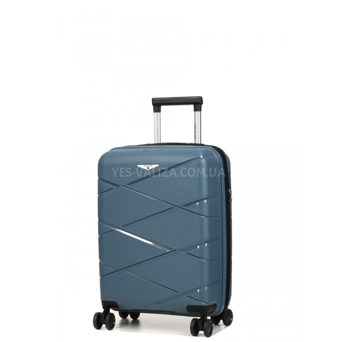 Валіза мала S поліпропілен синя 55х38х24(+5)см/49л/3кг/Worldline 289, фото 2