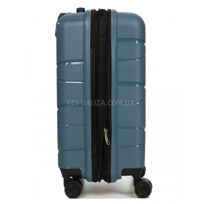 Валіза мала S поліпропілен синя 55х38х24(+5)см/49л/3кг/Worldline 289, фото 5