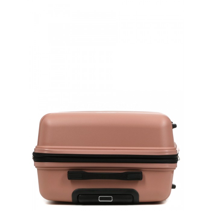 Чемодан средний М полипропилен пудра 65х44х28+5/77л/3.4кг/Worldline289, фото 5