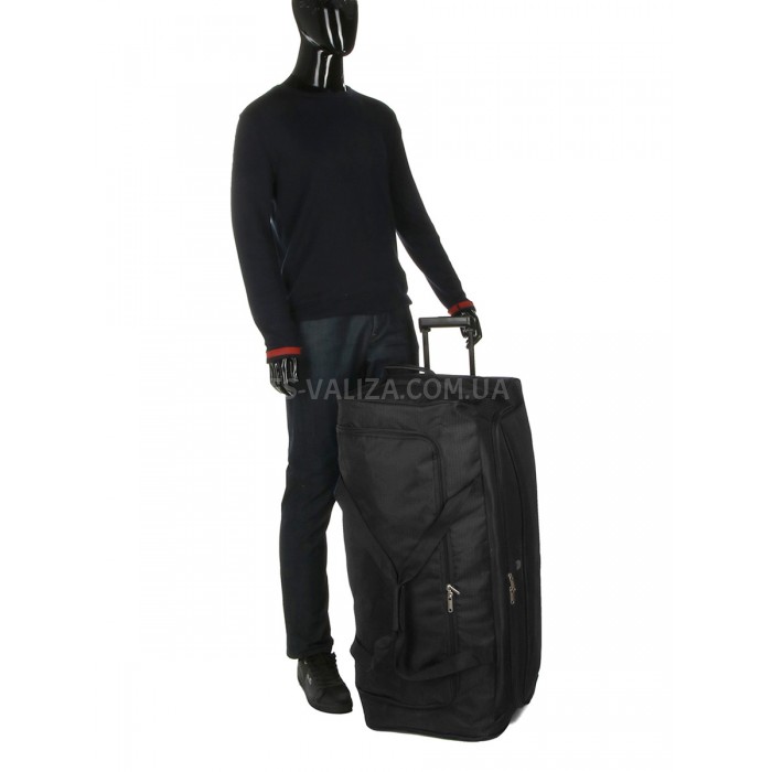 Сумка на колёсах гигант XL чёрная 85х36х38/116л/2.7кг/Worldline 898-85, фото 10