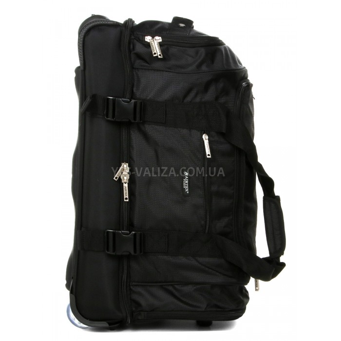 Сумка на колёсах средняя M чёрная 63x36x35см/80л/2.7кг/Airtex 819-65, фото 5