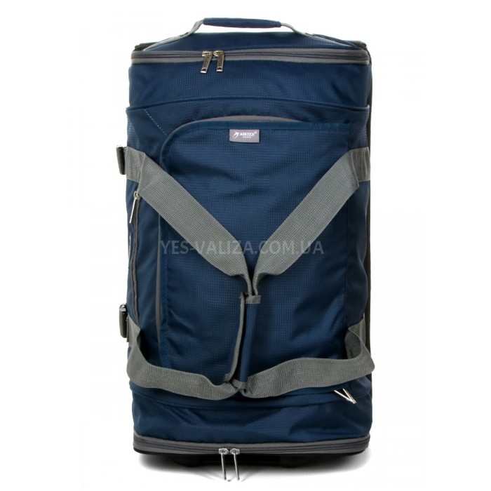 Сумка на колёсах средняя M синяя 63x36x35см/80л/2.7кг/Airtex 819-65, фото 7