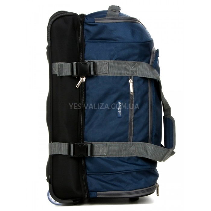 Сумка на колесах середня M синя 63x36x35см/80л/2.7кг/Airtex 819-65, фото 4