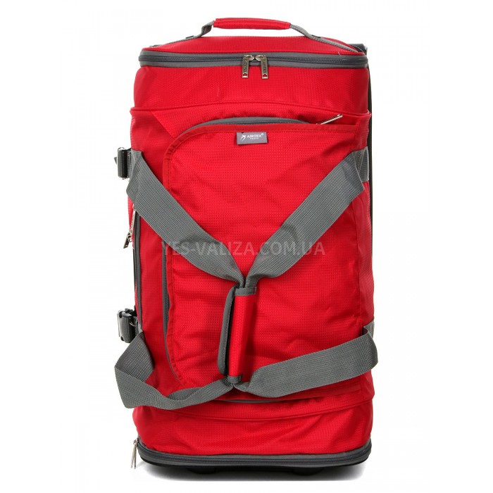 Сумка на колесах середня M червона 63x36x35см/80л/2.7кг//Airtex 819-65, фото 3