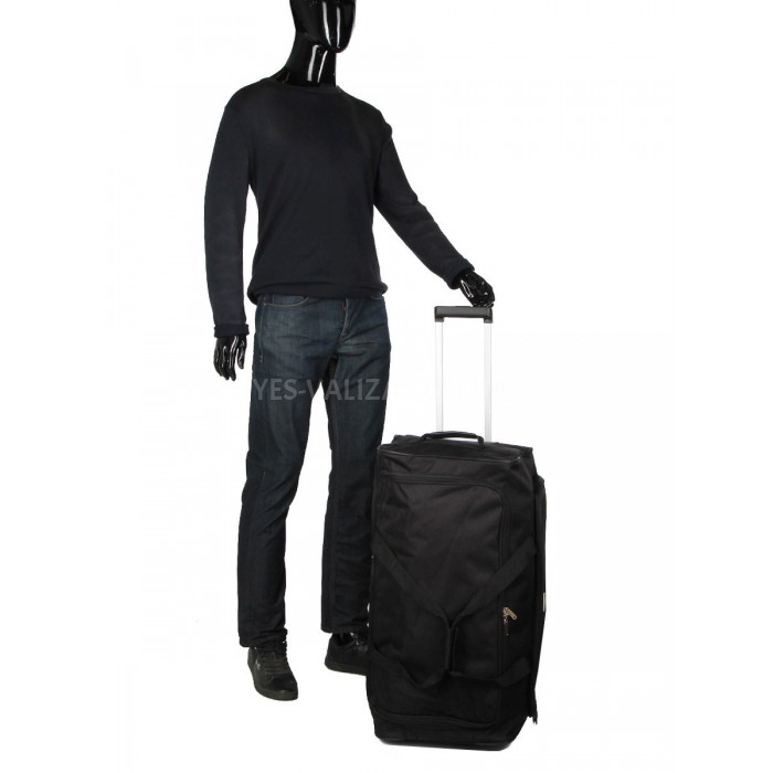 Сумка на колёсах средняя M чёрная 70x37x35/80л/2.5кг/Worldline 852-70, фото 10