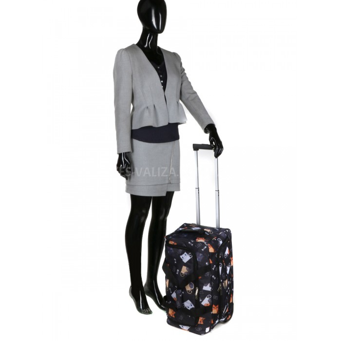 Сумка на колёсах малая S коты 55x30x28см/46л/1.8кг/Worldline 891-55, фото 10