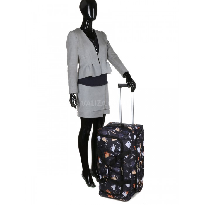 Сумка на колёсах средняя М коты 65x32x32см/66л/2.1кг/Worldline 891-65, фото 10