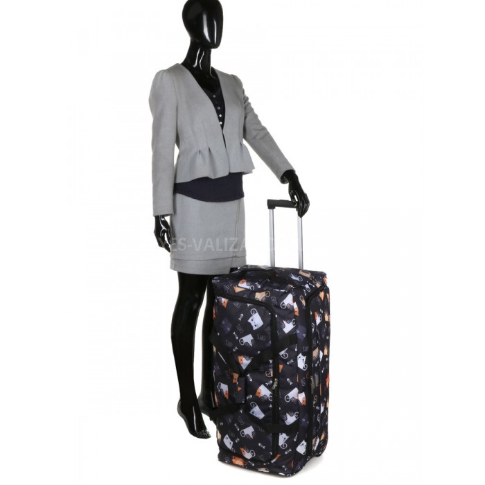 Сумка на колёсах большая L коты 75x34x34см/86л/2.3кг/Worldline 891-75, фото 10