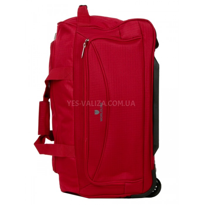 Сумка на колёсах малая S красная 55x28x30см/46л/2кг/Worldline 898-55, фото 4