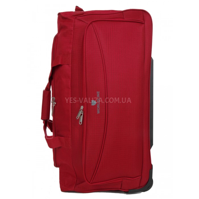 Сумка на колесах середня M червона 65x32x34/70л/2.2кг/Worldline 898-65, фото 2