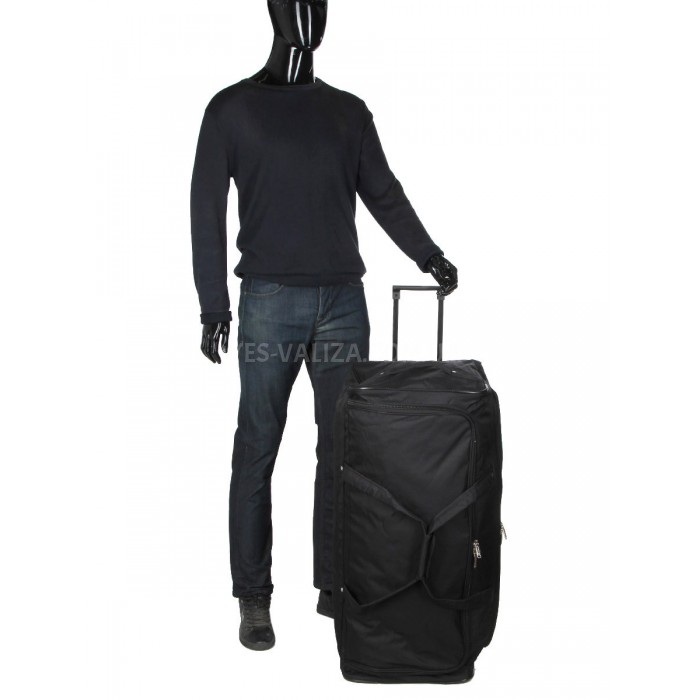 Сумка на колёсах гигант XL чёрная 85х36х38/112л/3.3кг/Madisson 214-82, фото 9