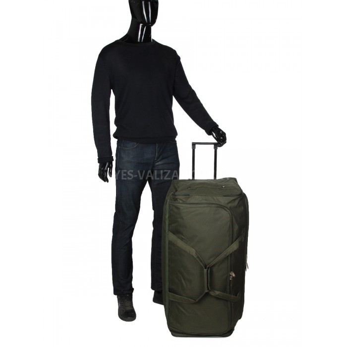 Сумка на колёсах гигант XL хаки 85х36х38см/112л/3.3кг/Madisson 214-82, фото 10