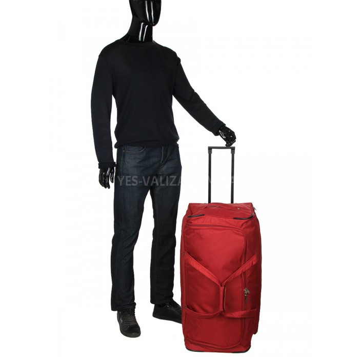 Сумка на колёсах большая L красная 75х34х36/88л/2.7кг/Madisson 214-72, фото 10