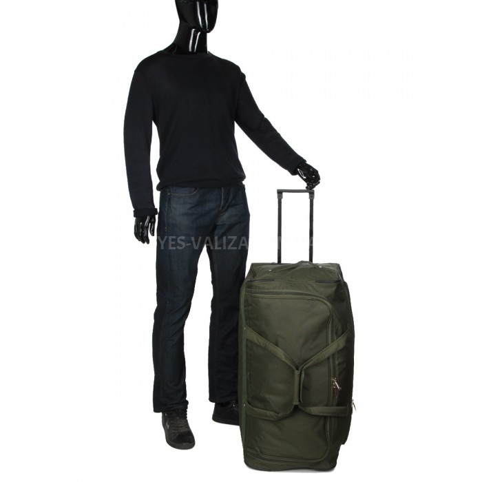 Сумка на колёсах большая L хаки 75х34х36см/88л/2.7кг/Madisson 214-72, фото 9