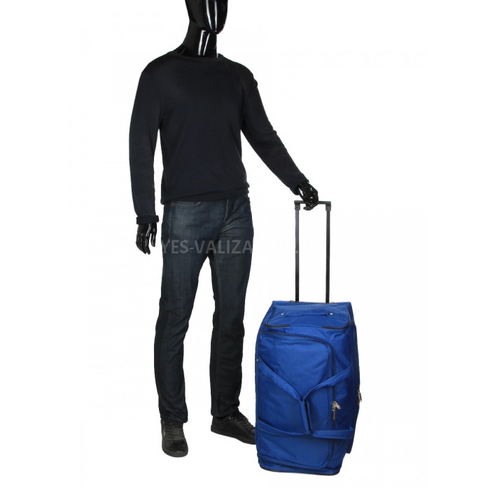 Сумка на колёсах средняя M синяя 65х30х32см/59л/2.5кг/Madisson 214-62, фото 10